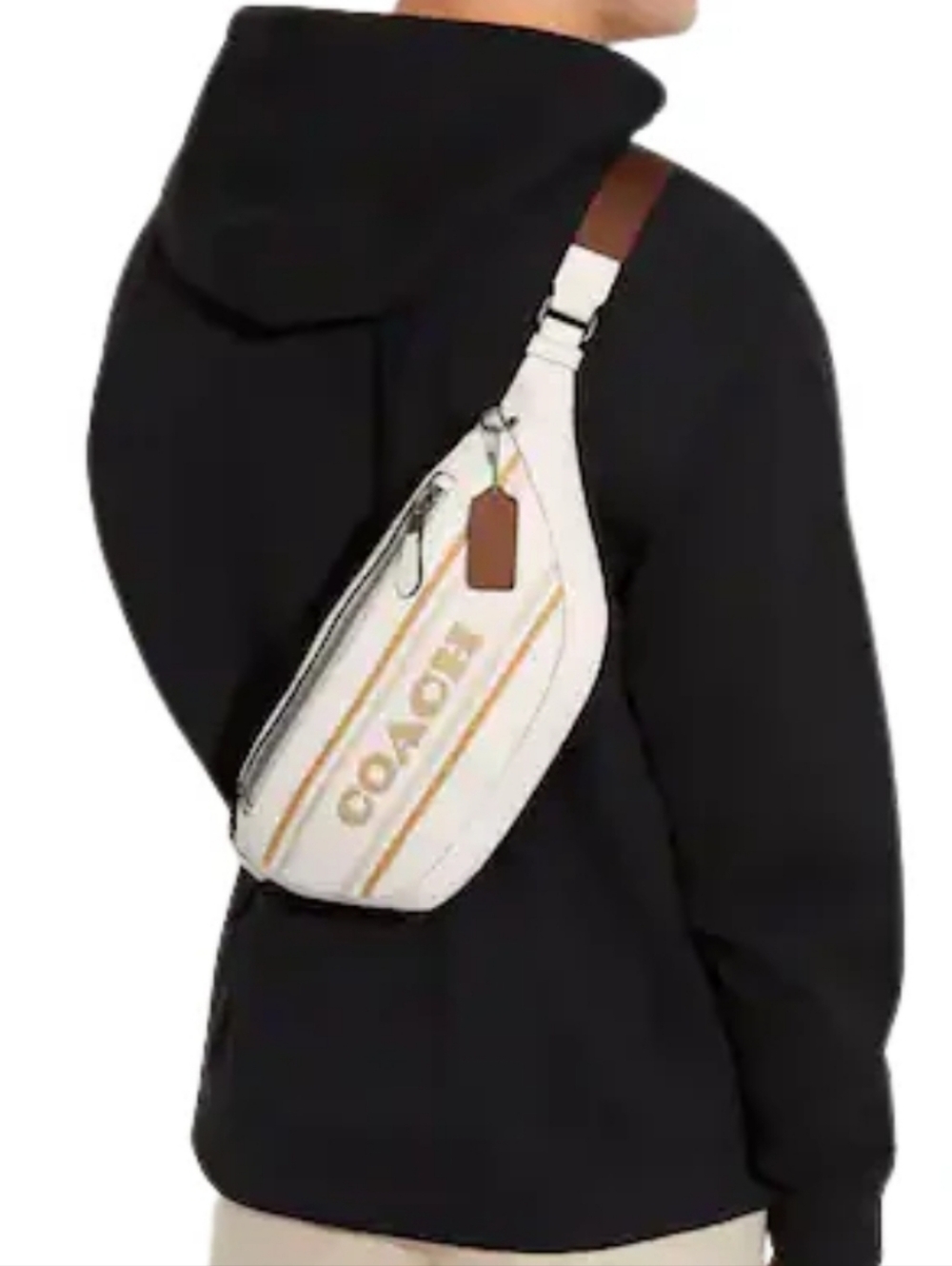 ✨️NWOT✨️ Coach Warren Belt Bag, Chalk & Brown, 2022, $378 MSRP - Picture 2 of 11